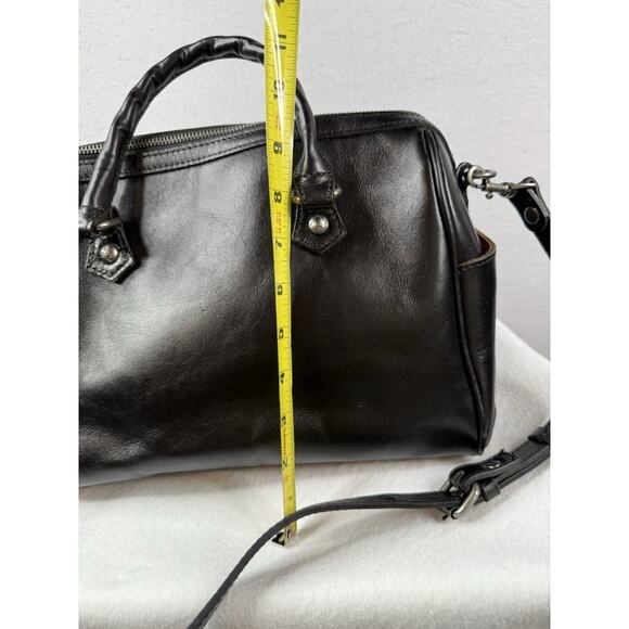 Patricia Nash Skye Satchel Leather Purse Crossbody Handbag Black Large - Picture 10 of 12